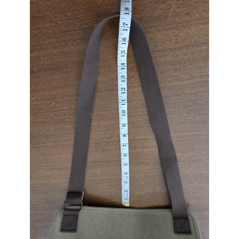 Duluth‎ Trading Co Canvas Laptop Shoulder Tote Messenger Organizer Bag Tan